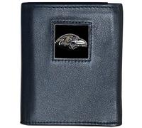 Siskiyou Sports NFL Mens Baltimore Ravens Deluxe Leather Tri-fold Wallet One Size Black