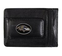 Siskiyou Sports NFL Mens Baltimore Ravens Leather Cash & Cardholder One Size Black