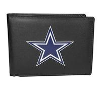 Siskiyou Sports NFL Mens Dallas Cowboys Bi-fold Leather, Wallet Large Logo One Size Black
