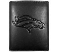 Siskiyou Sports NFL Mens Denver Broncos Embossed Leather Tri-fold Wallet One Size Black