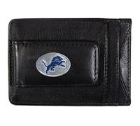 Siskiyou Sports NFL Mens Detroit Lions Leather Cash & Cardholder One Size Black