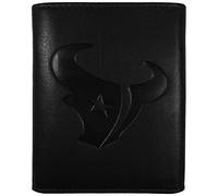 Siskiyou Sports NFL Mens Houston Texans Embossed Leather Tri-fold Wallet One Size Black
