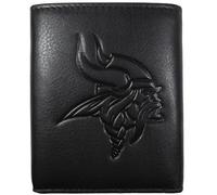 Siskiyou Sports NFL Mens Minnesota Vikings Embossed Leather Tri-fold Wallet One Size Black