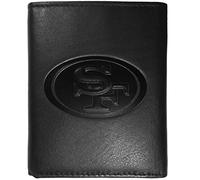 Siskiyou Sports NFL Mens San Francisco 49ers Embossed Leather Tri-fold Wallet One Size Black