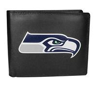 Siskiyou Sports NFL Mens Seattle Seahawks Bi-fold Wallet Large Logo One Size Black