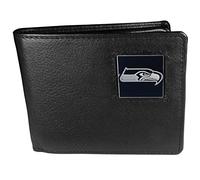 Siskiyou Sports NFL Mens Seattle Seahawks Leather Bi-fold Wallet One Size Black