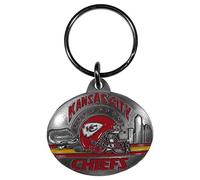 Siskiyou Sports NFL unisex-adult Oval Carved Metal Key Chain