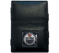 Siskiyou Sports NHL Fan Shop Edmonton Oilers Leather Jacob's Ladder Wallet One Size Black