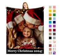 SISLAF Personalised Photo Blanket for Mum,Dad,Kids,Family,Custom Photo Blankets,Customised Blankets with Pictures&Text,Personalised Gifts for Christmas,Birthdays, Anniversaries, Valentine's Day