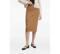 Sisley ribbed-knit midi skirt - Brown XS-S