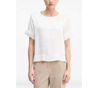 Sisley round-neck cuffed-sleeve T-shirt - White XS-S