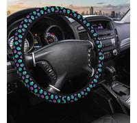 SISROW Paw Steering Wheel Cover Women Men Rainbow Dog Cat Footprint Kitten Paw Toe Car Accessories for Women Men 15 Inch Steering Wheel Covers Universal Steering Wheel Cover for Truck Auto Suvs