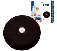 SISSEL® SITFIT® Active Sitting Cushion Black - Air-Filled Dynamic Seat Pad for Posture Support, Core Activation & Back Relief - Includes Pump, 36 cm