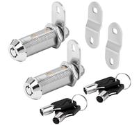 Sissinda Cam Locks RV Storage Locks Keyed Alike, 1-1/2” Fits on 1-1/4” Max Door Thickness, RV Compartment Locks for Camper Trailer Cabinet Locks with Keys (1-1/2 Inch 2Pack)