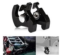 Sissy Bar Clips for Electra Road Street Glide Road King Softail Night Train 883 1200 All Years,PSLER Detachable Rotary Sissy Bar Luggage Rack Docking Clasp Clip Black Aluminum Kit Fit