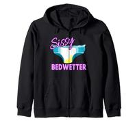 SISSY BEDWETTER Diaper Humor Zip Hoodie