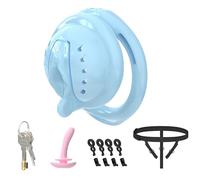 Sissy Lightweight Chastity Cage- Soft Silicone Chastity Devices with Magnetic Lid & 6 Cock Rings, Realistic Cock Cage with Invisible Lock for Man Penis Bondage, Auxiliary Belt BDSM Sex Toys for Men