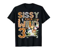 Sissy of The Wild Three 3rd Birthday Boy Safari Jungle T-Shirt