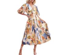 Sissyaki Women's Floral Maxi Dress 2026 Summer Spring Wedding Guest Dress, 1#blue Print, M