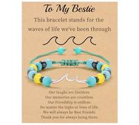 Sistble Inspirational Gifts for Women, Wave Bracelet, Encouragement Gifts, Natural Stone Bead Bracelets, Life Is Tough Anime, Spiritual, Thoughtful, Get Wear Gifts,