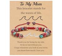 Sistble Inspirational Gifts for Women, Wave Bracelet Encouragement Gifts, Natural Stone Beaded Bracelets Life Is Tough Cheer Up Spiritual Thoughtful Get Weel Gifts Birthday Mothers Day Jewelry, Normal
