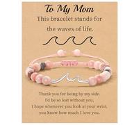 Sistble Inspirational Gifts for Women, Wave Bracelet Encouragement Gifts, Natural Stone Beaded Bracelets Life Is Tough Cheer Up Spiritual Thoughtful Get Weel Gifts Birthday Mothers Day Jewelry, Normal