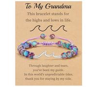 Sistble Inspirational Gifts for Women, Wave Bracelet Encouragement Gifts, Natural Stone Beaded Bracelets Life Is Tough Cheer Up Spiritual Thoughtful Get Weel Gifts Birthday Mothers Day Jewelry, Normal