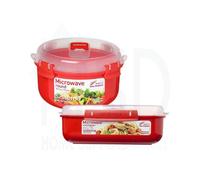 Sistema 1.25L Lunch Box & 915Ml Round Bowl - Bpa-Free Microwave Set Containers
