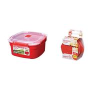 Sistema 2.4L Microwave Steamer, Red