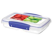 Sistema 1517 KLIP IT Small Split Food Storage Container, Blue Clips, 350 ml, Assorted Colour