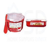 Sistema 2.6L Rice Steamer & 1.25L Lunch Box Set - Bpa-Free Microwave Cooking Set