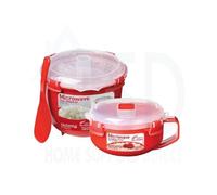 Sistema 2.6L Rice Steamer & 850Ml Round Breakfast Bowl - Bpa-Free Microwave Set