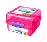 Sistema 3 Compartment 1.4L Lunch Cube Box Pink