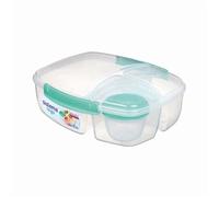 Sistema To Go Triple Split Lunch Box with Yoghurt Pot, 2L - Assorted Colors