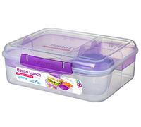 Sistema Bento Box TO GO | Lunch Box with Yoghurt/Fruit Pot | 1.65 L | BPA-Free | Assorted Colours (Varies by Pack) | 1 Count