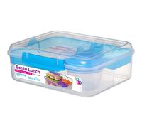 Sistema Bento Box TO GO | Lunch Box with Yoghurt/Fruit Pot | 1.65 L | BPA-Free | Blue | 1 Count