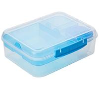 Sistema Bento Box TO GO | 1.65 L | Lunch Box with Yoghurt Pot | BPA-Free | Blue Clips