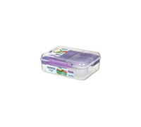 Sistema Bento Box To Go Lunch Box With Yoghurt/Fruit Pot 1.65 L Bpa-Free Recyclable With Terracycle Misty Purple
