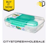 Sistema Bento Box To Go Lunch Food Storage Container 1.76L BPA Free Compartments
