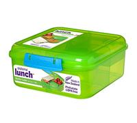 Sistema Bento Cube lunch box, 1.25 l food storage container with individual compartments and yogurt cup, 1 piece (assorted color)