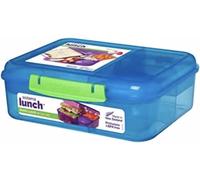 Sistema Bento Lunch Box with Fruit/Yogurt Pot, 1.65 L - Assorted Colours