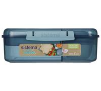 Sistema Bento Lunch Box with Fruit/Yogurt Pot, 1.65 L - Assorted Colours