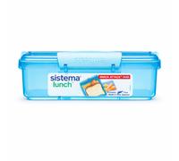 Sistema Blue School Lunchbox Food Storage 975ml Snack Attack Duo Compartment