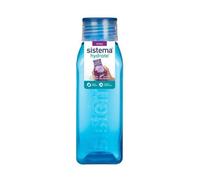 Sistema Blue Square Bottle 475Ml - Bpa-Free Plastic, Leak-Proof & Reusable