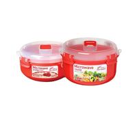 Sistema Breakfast Bowl 850ml + Round Bowl 915ml - BPA-Free & Leak-Proof, Microwave, Freezer & Dishwasher Safe