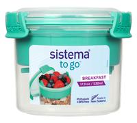 Sistema Klip It Colour Accents Breakfast To Go Container, Assorted Colours, One Only Supplied