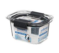 Sistema 55105 Brilliance TRITAN Food Storage Container, 380 ml, Clear With Grey Clips and Seal