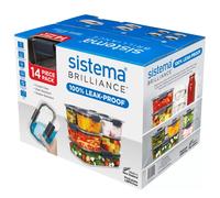 Sistema Brilliance Food Storage Containers with Lids - Leak-Proof Seal 14 Pieces