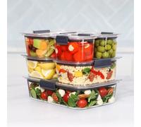 Sistema Brilliance Food Storage Set 14 Piece, Leakproof Bpa Free Containers With Lids, Microwave Freezer & Dishwasher Safe
