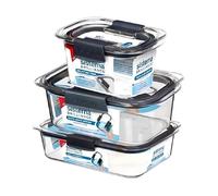 Sistema Brilliance Food Storage Set - Small, Medium & Large Containers - BPA-Free Plastic